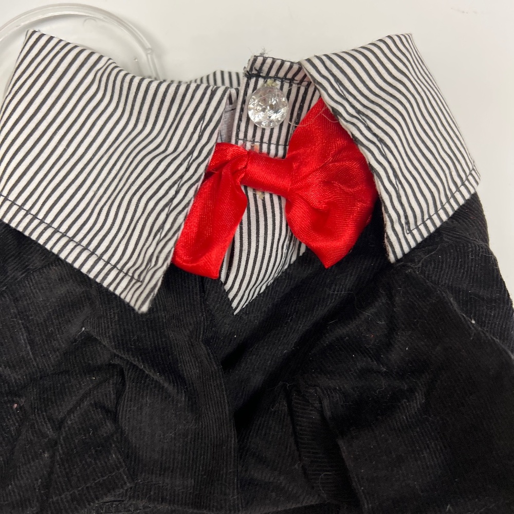 Corduroy shirt with bow tie